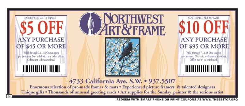 Northwest Art & Frame Coupons and Discounts, Seattle